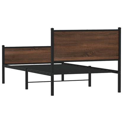 Giroletto senza Materasso in Metallo Rovere Marrone 107x203 cm