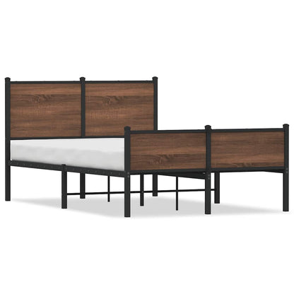 Giroletto senza Materasso in Metallo Rovere Marrone 120x190 cm
