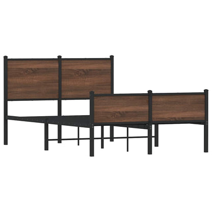 Giroletto senza Materasso in Metallo Rovere Marrone 120x190 cm