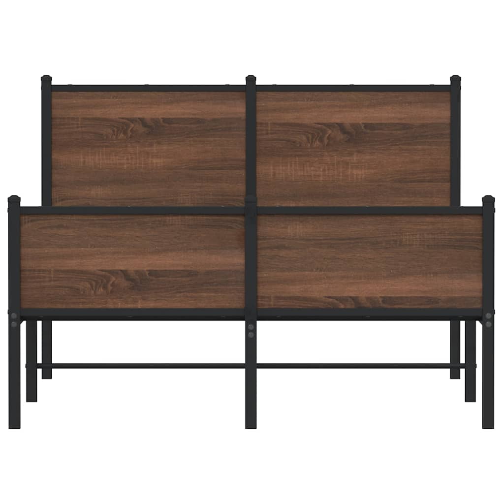 Giroletto senza Materasso in Metallo Rovere Marrone 120x190 cm | homemem39