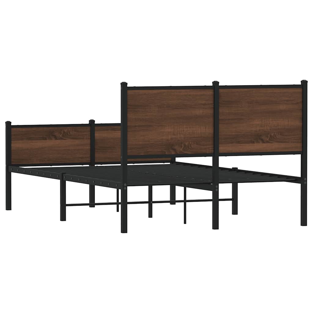 Giroletto senza Materasso in Metallo Rovere Marrone 120x190 cm