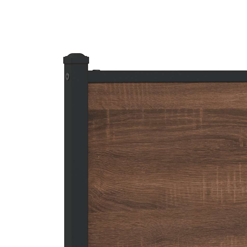 Giroletto senza Materasso in Metallo Rovere Marrone 120x190 cm