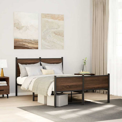 Giroletto senza Materasso in Metallo Rovere Marrone 120x190 cm