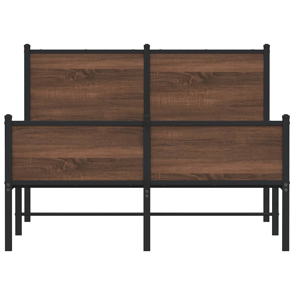 Giroletto senza Materasso in Metallo Rovere Marrone 120x200 cm - homemem39