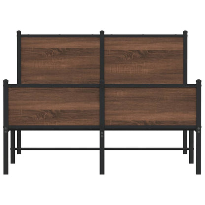 Giroletto senza Materasso in Metallo Rovere Marrone 120x200 cm - homemem39