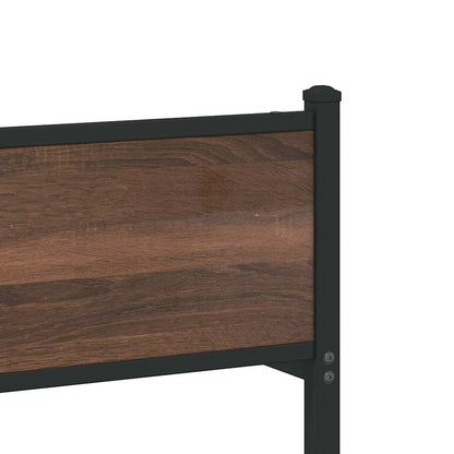 Giroletto senza Materaso in Metallo Rovere Marrone 137x190 cm