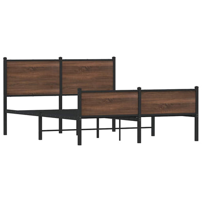 Giroletto senza Materasso in Metallo Rovere Marrone 140x190 cm