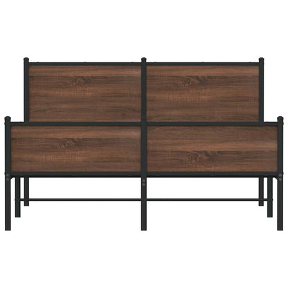 Giroletto senza Materasso in Metallo Rovere Marrone 140x200 cm | homemem39