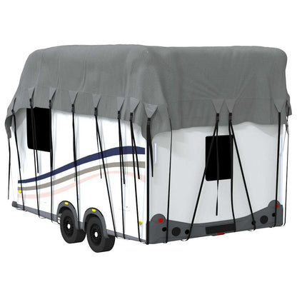 Telo per Roulotte Grigio 500x300 cm in Tessuto Non Tessuto | homemem39