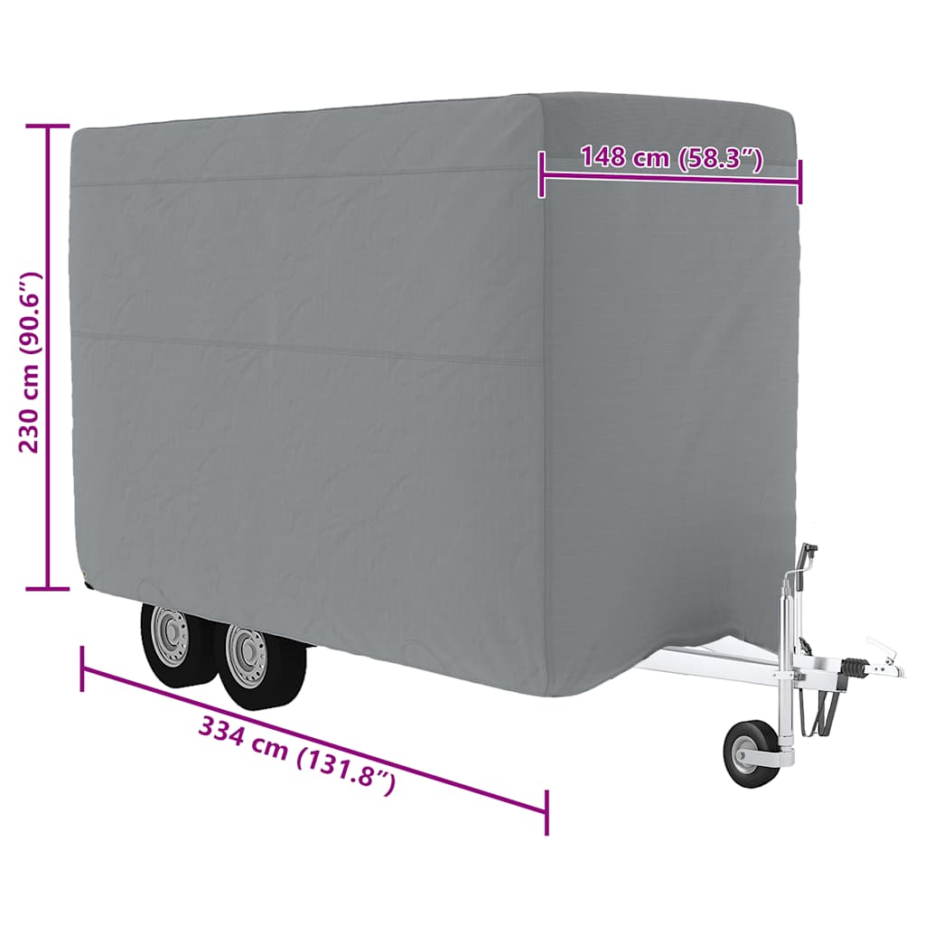 Copertura per Rimorchio per Cavalli 334x148x230 cm non Tessuto