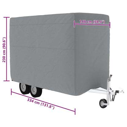 Copertura per Rimorchio per Cavalli 334x148x230 cm non Tessuto