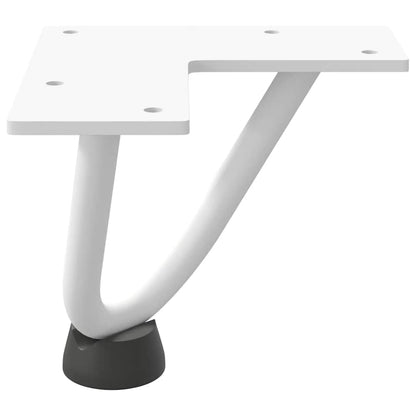 Gambe a forcina per tavolino 4 pz bianche 10 cm
