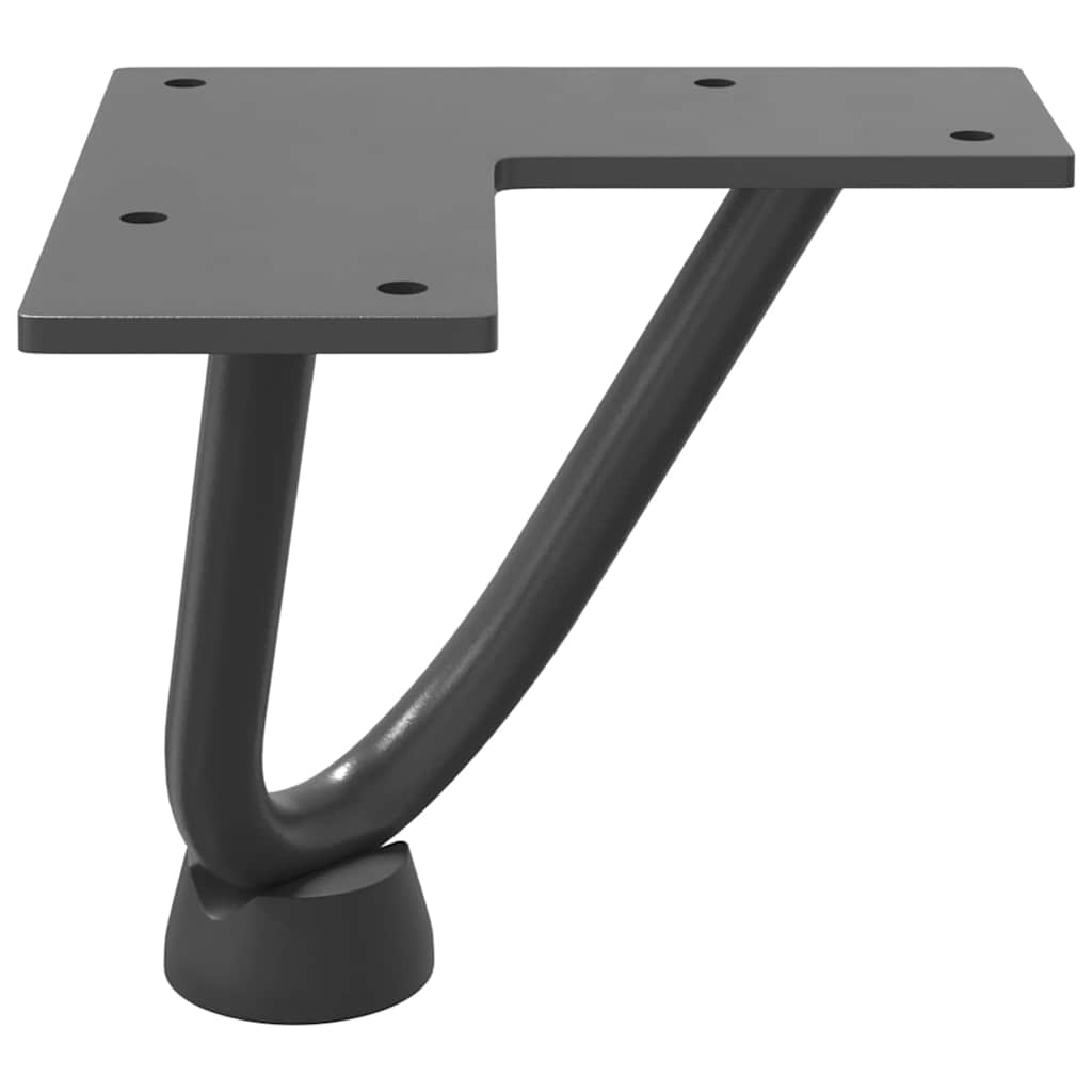 Gambe a forcina per tavolino 4 pz antracite 10 cm