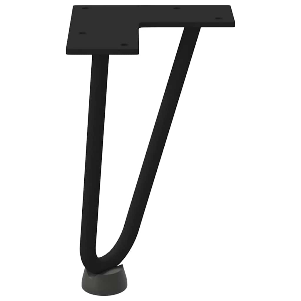 Gambe a forcina per tavolino da caffè 4 pz nere 20 cm