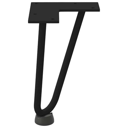 Gambe a forcina per tavolino da caffè 4 pz nere 20 cm