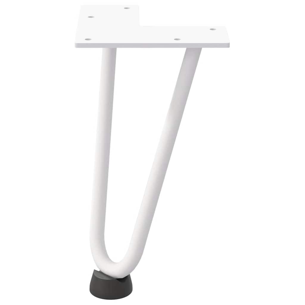 Gambe a forcina per tavolino 4 pz bianche 20 cm
