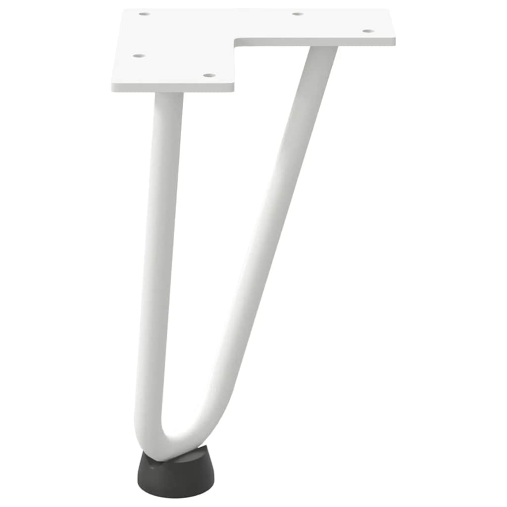 Gambe a forcina per tavolino 4 pz bianche 20 cm