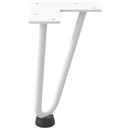 Gambe a forcina per tavolino 4 pz bianche 20 cm