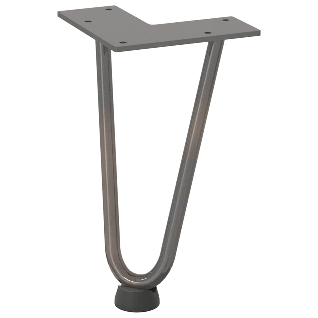 Gambe Tavolo a Forcina 4 pz 20 cm Acciaio Massiccio