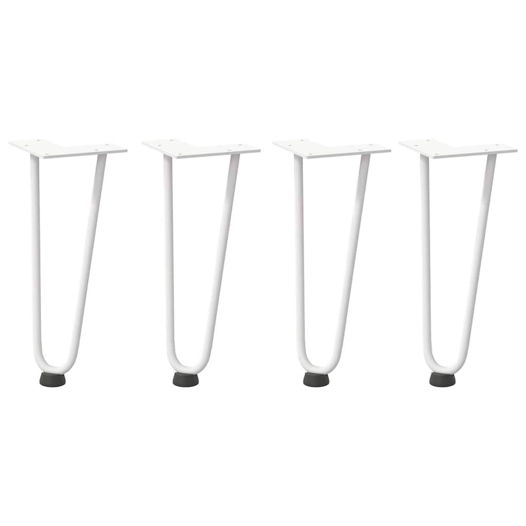 Gambe a forcina per tavolino 4 pz bianche 30 cm