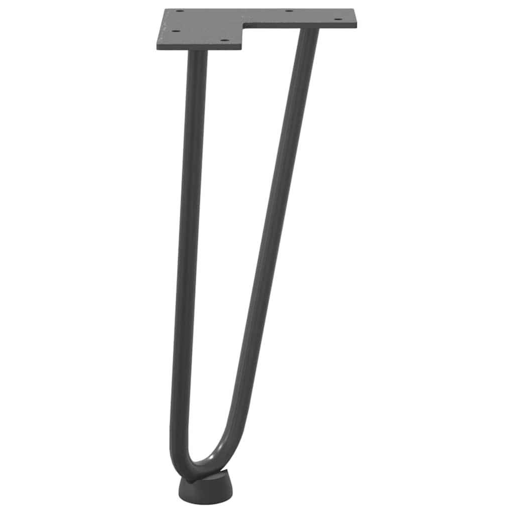 Gambe a forcina per tavolino 4 pz antracite 30 cm