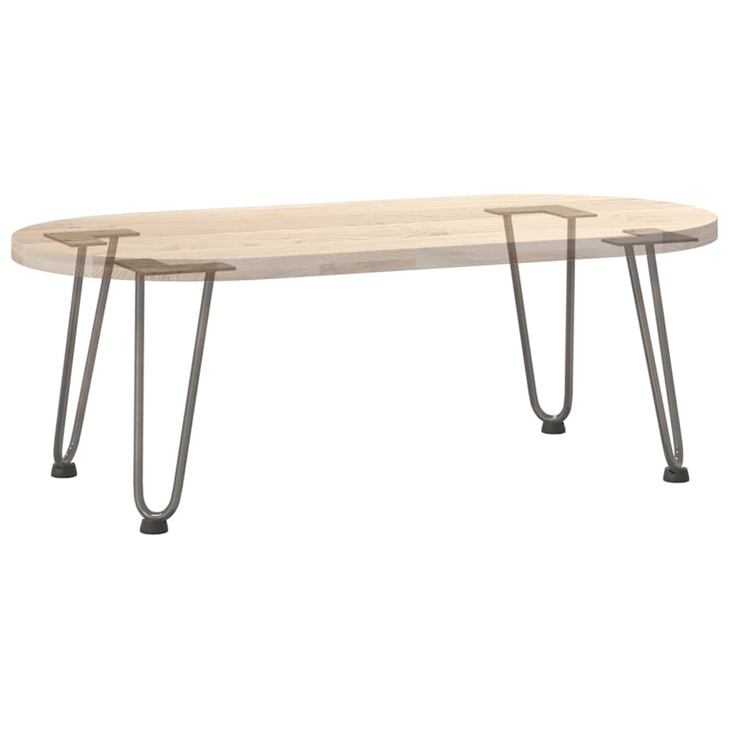 Gambe a forcina per tavolino 4 pz in acciaio naturale 30 cm