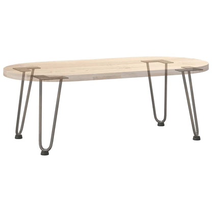 Gambe a forcina per tavolino 4 pz in acciaio naturale 30 cm
