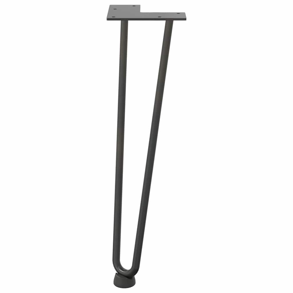 Gambe a forcina per tavolino 4 pz antracite 42 cm