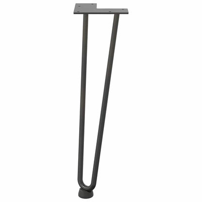 Gambe a forcina per tavolino 4 pz antracite 42 cm