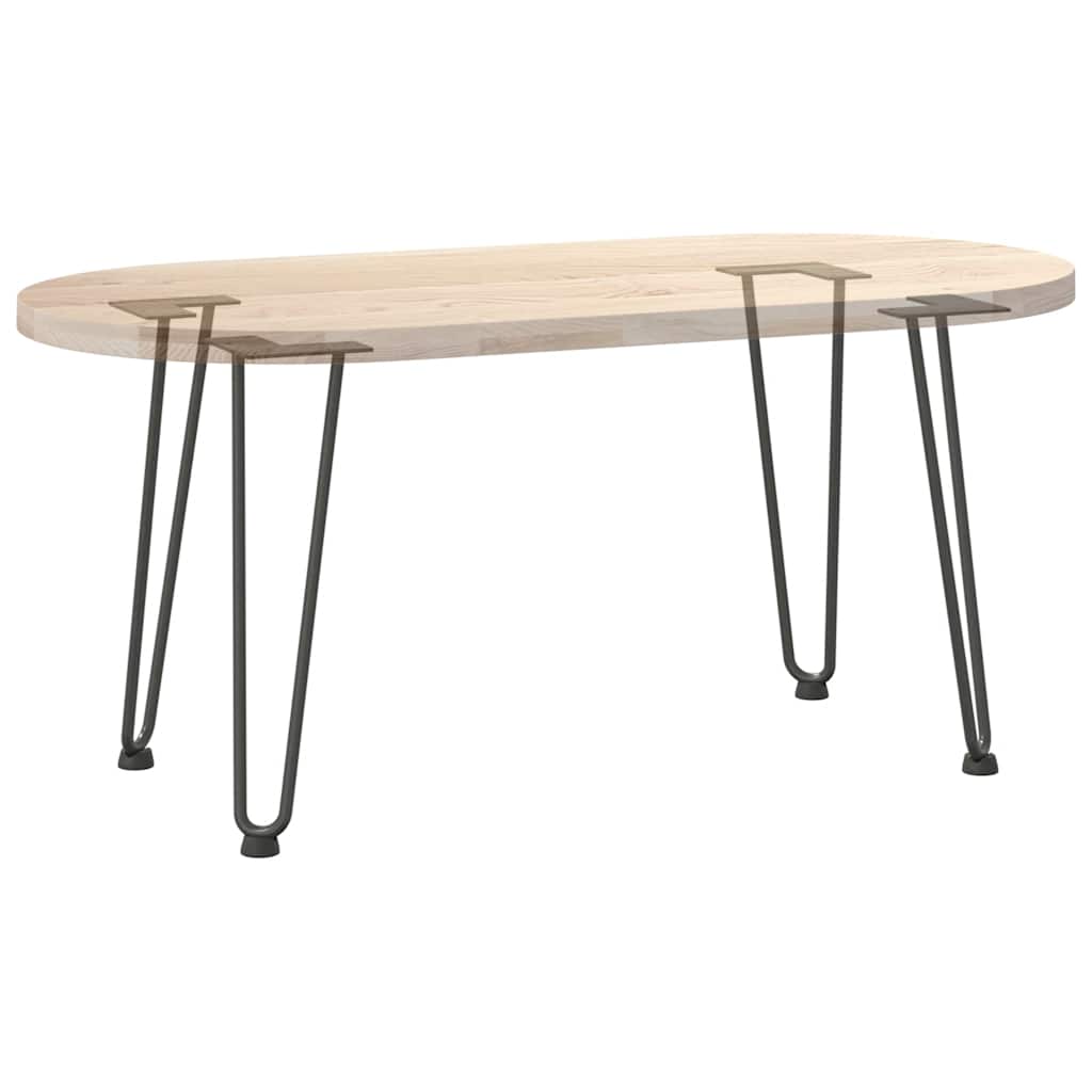 Gambe a forcina per tavolino 4 pz antracite 42 cm