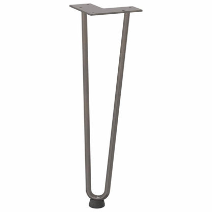 Gambe Tavolo a Forcina 4 pz 42 cm Acciaio Massiccio