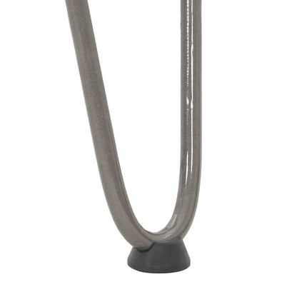 Gambe a forcina per tavolino 4 pz in acciaio naturale 42 cm