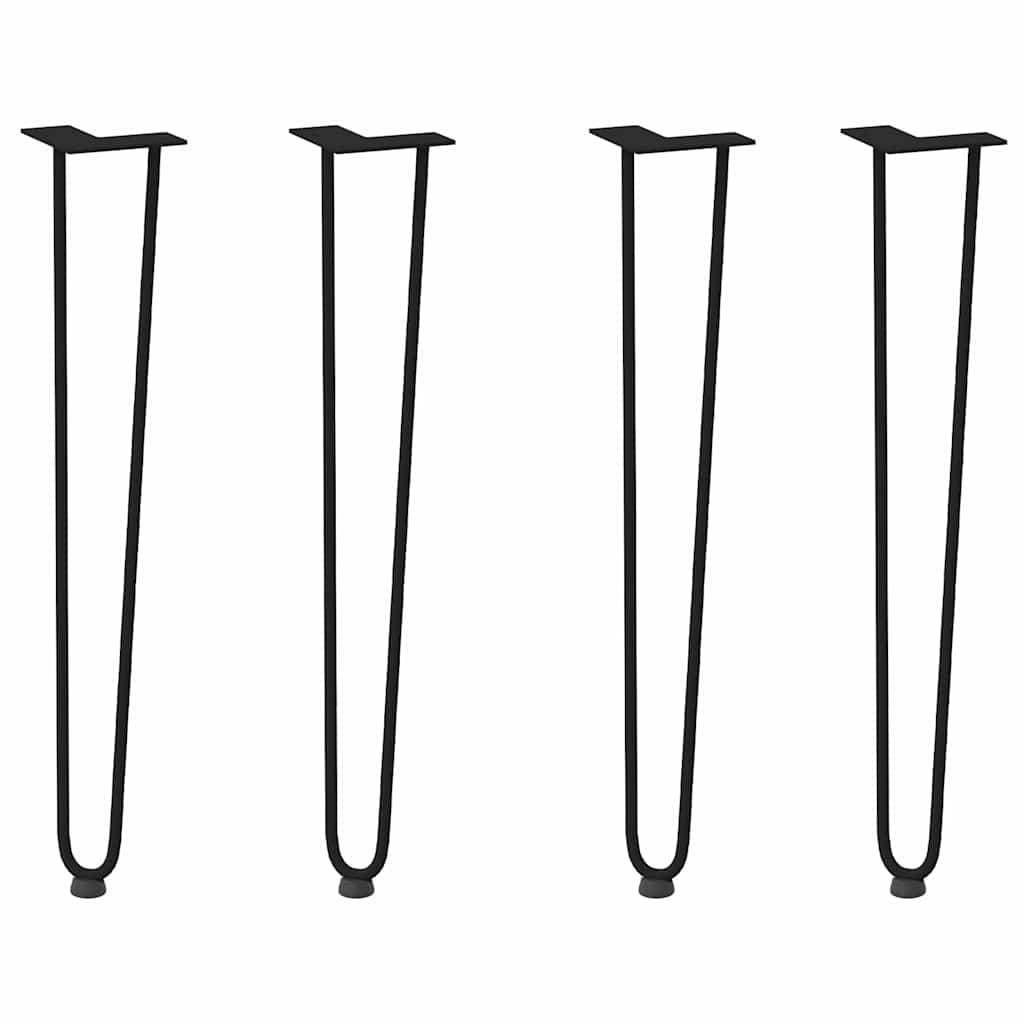 Gambe a forcina per tavoli consolle 4 pz Nero 72 cm