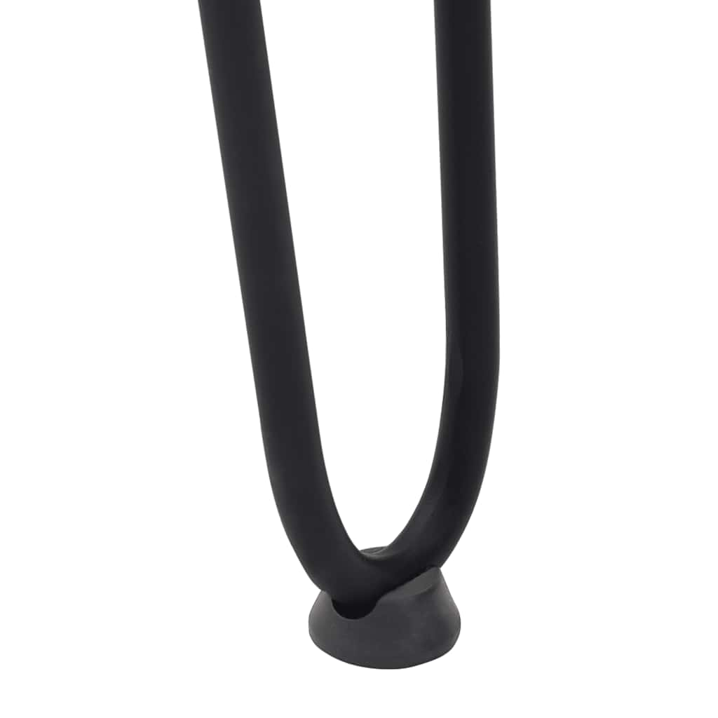 Gambe per Tavolo a Forcina 4 pz Nero 72 cm in Acciaio Massiccio