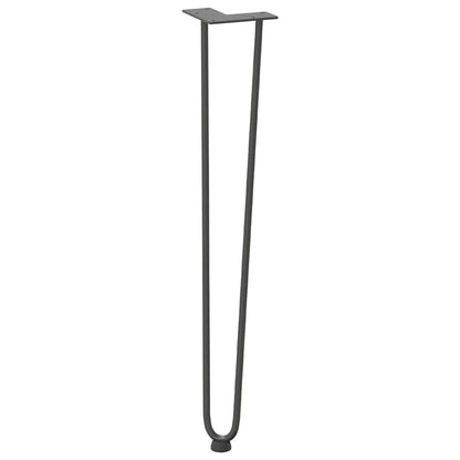 Gambe Tavolo a Forcina 4 pz Antracite 72 cm Acciaio Massiccio