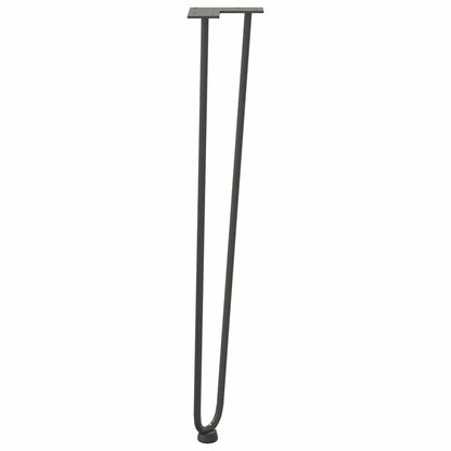 Gambe Tavolo a Forcina 4 pz Antracite 72 cm Acciaio Massiccio