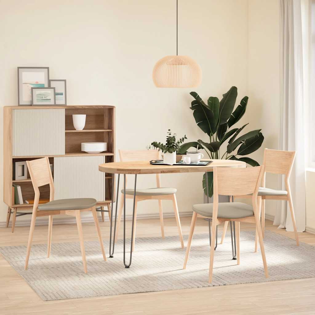 Gambe a forcina per tavoli consolle 4 pz acciaio naturale 72 cm