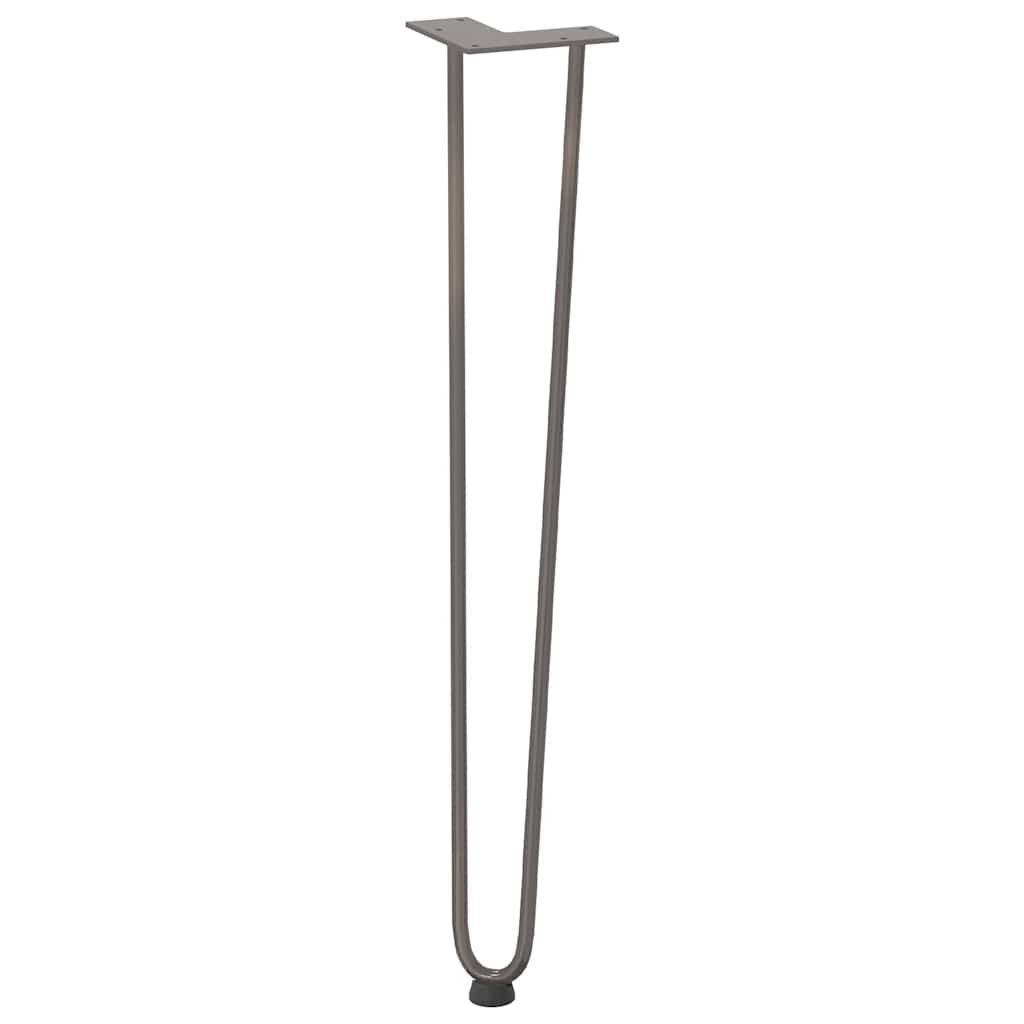 Gambe Tavolo a Forcina 4 pz 72 cm Acciaio Massiccio