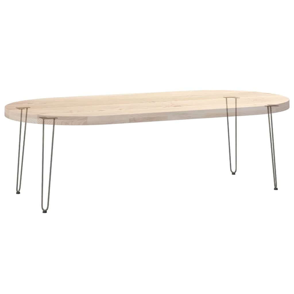 Gambe a forcina per tavoli consolle 4 pz acciaio naturale 72 cm