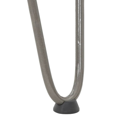 Gambe a forcina per tavoli consolle 4 pz acciaio naturale 72 cm