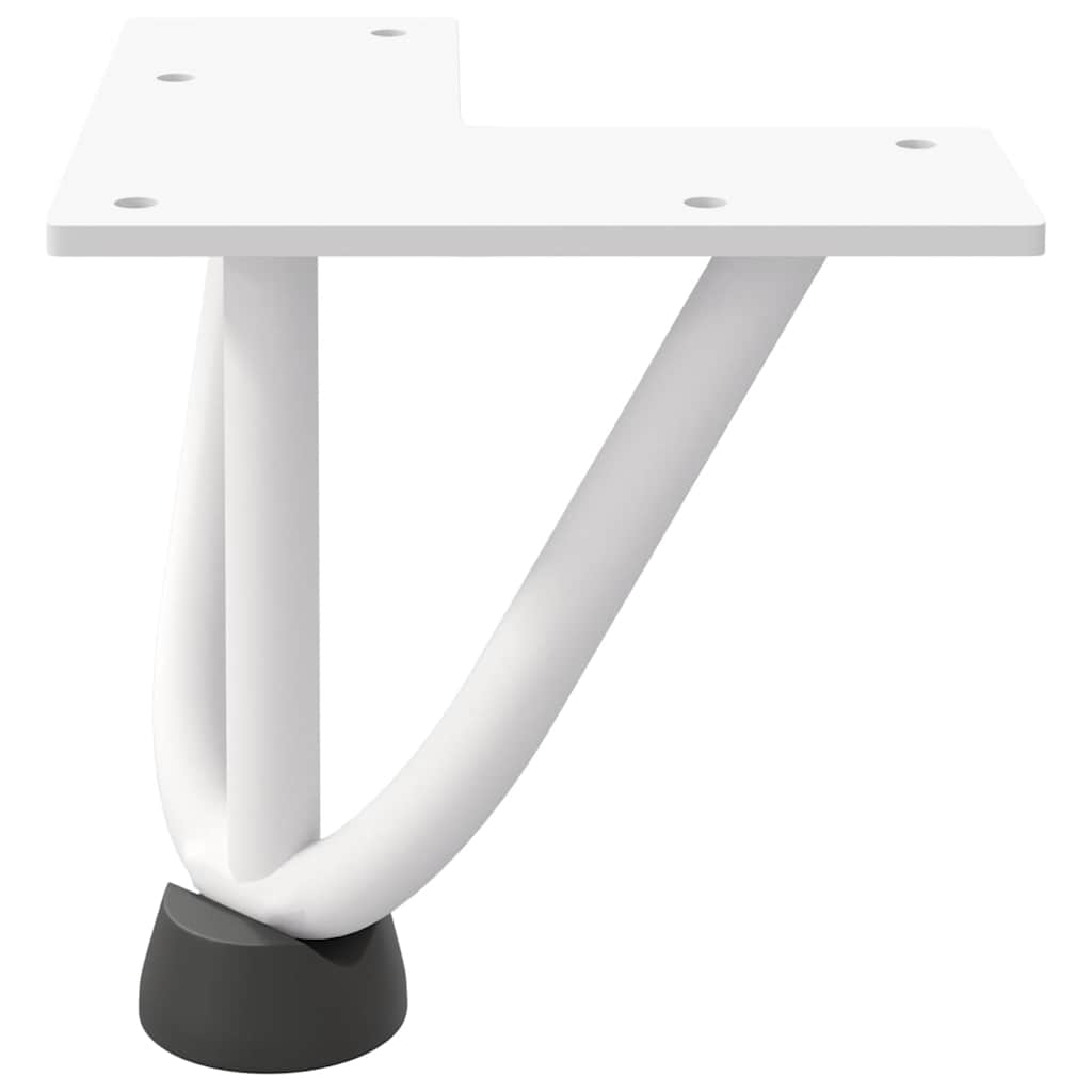 Gambe a forcina per tavolino 4 pz bianche 10 cm