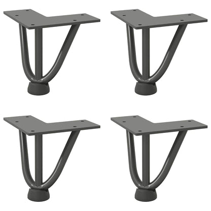 Gambe a forcina per tavolino 4 pz in 10 cm