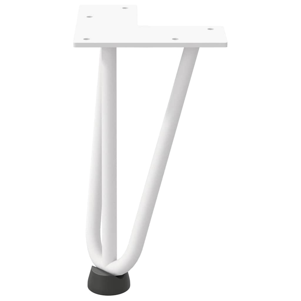 Gambe a forcina per tavolino 4 pz bianche 20 cm