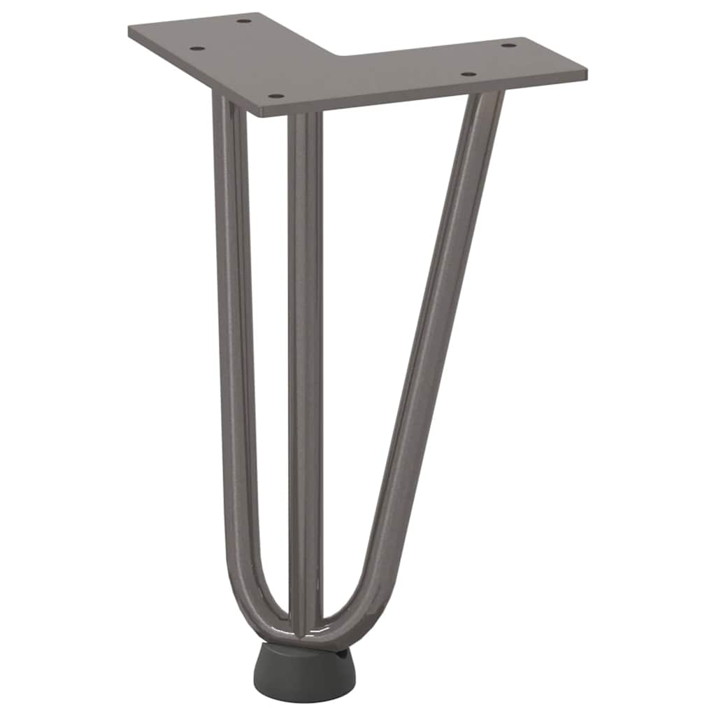 Gambe Tavolo a Forcina 4 pz 20 cm Acciaio Massiccio