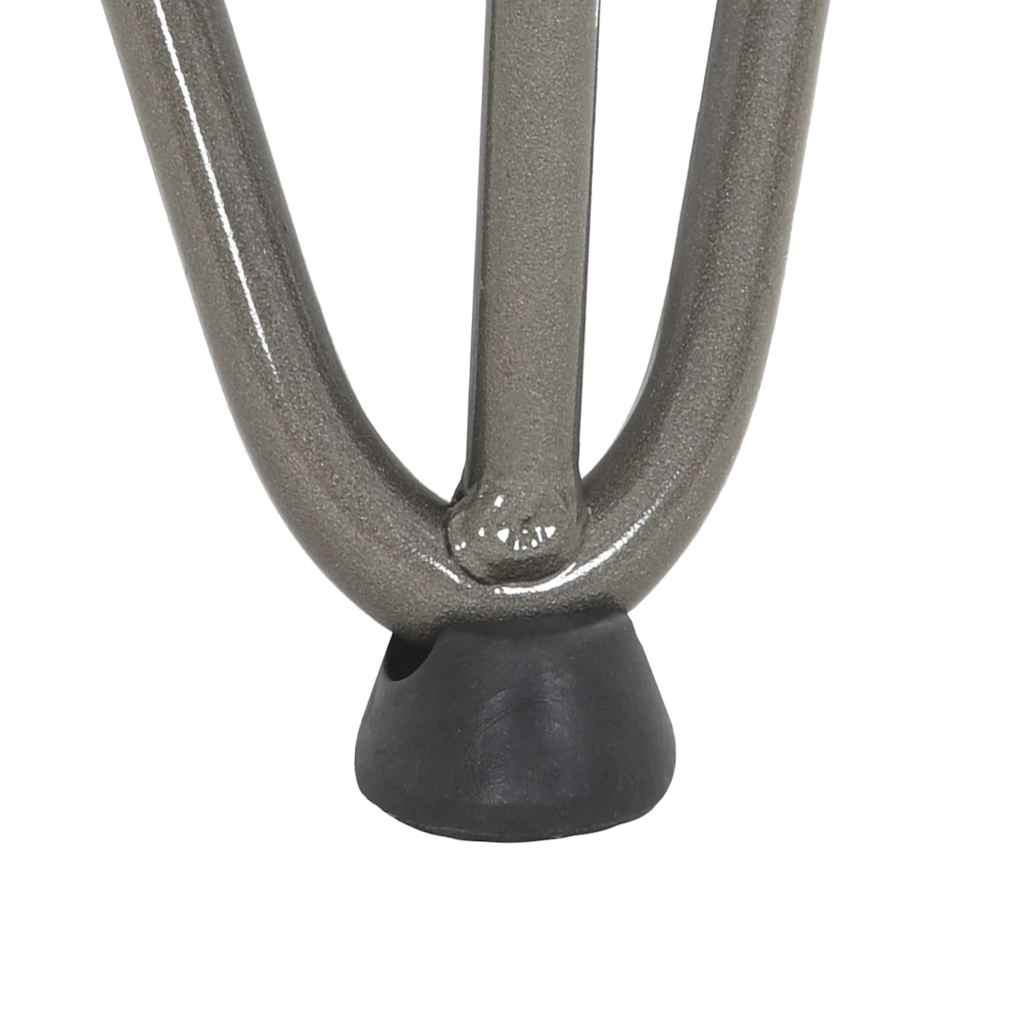 Gambe a forcina per tavolino 4 pz in acciaio naturale 20 cm