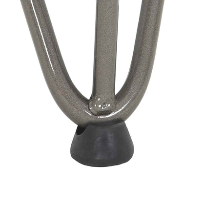 Gambe a forcina per tavolino 4 pz in acciaio naturale 20 cm