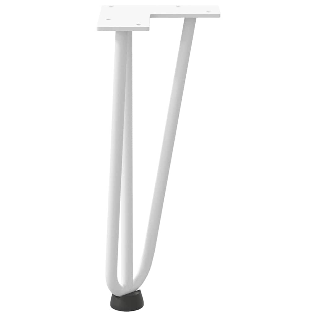 Gambe a forcina per tavolino 4 pz bianche 30 cm