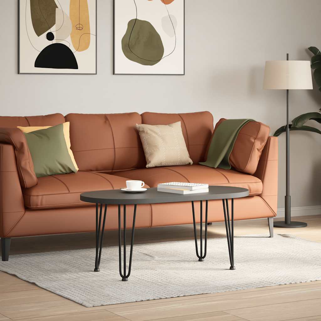 Gambe a forcina per tavolino da caffè 4 pz nere 42 cm