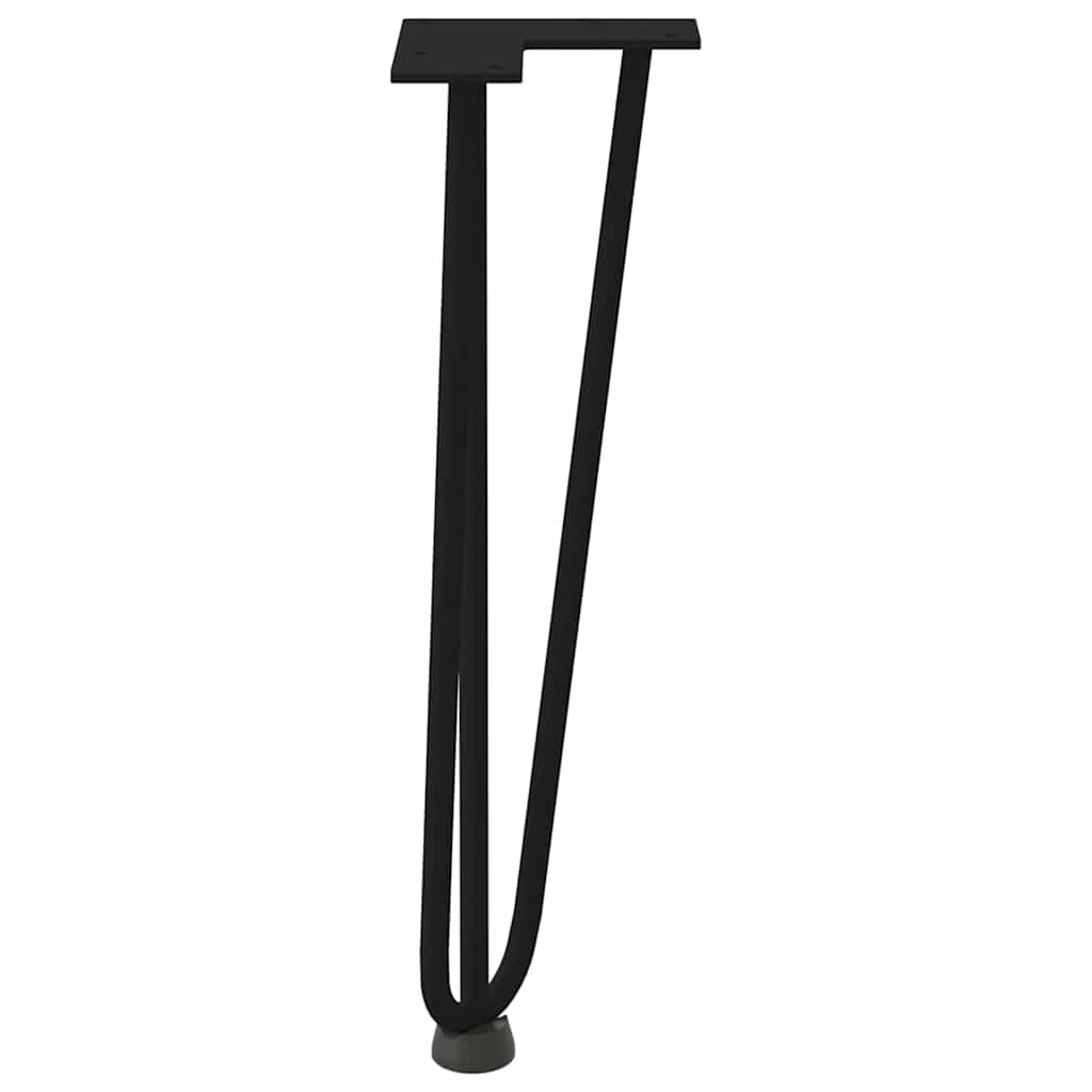 Gambe a forcina per tavolino da caffè 4 pz nere 42 cm