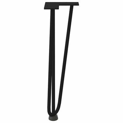 Gambe a forcina per tavolino da caffè 4 pz nere 42 cm